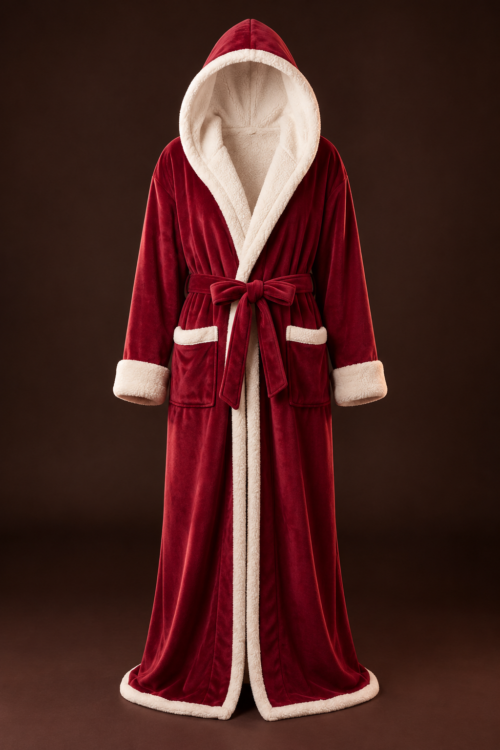 Peignoir chauffant bordeaux